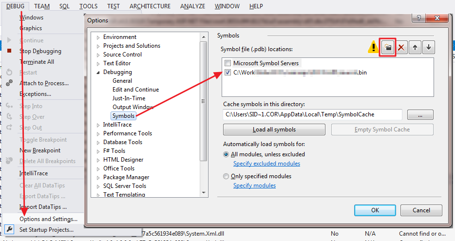 Enable Symbols Enable Symbols