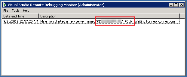 Remote Debugger Running Remote Debugger Running